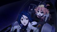 Freyja letting Hayate sing Rune ga Pika tto Hikattara while joyriding in his VF-31J Siegfried