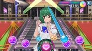 Uta Macross' gameplay is your typical smartphone rhythm game.