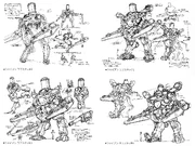 Destroid Cheyenne draft design (Note: the 4th draft had some elements resembles the Cheyenne II)