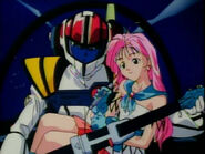 Mylene as Minmay in the The Lynn Minmay Story.