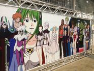 The cast of Macross 7 featured in the venue.