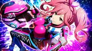 Makina ready to ride her motorcycle.