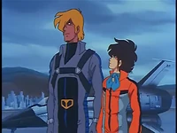 Hikaru talking to his senpai, Roy Focker.