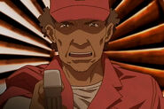 Raizou yelling at Shin for overworking the VF-0's engine.