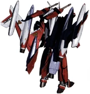 Battroid mode with Super Parts, rear view (Alto Custom, Space Type)