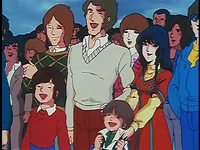 Laughing at Roy and Hikaru's conversation.