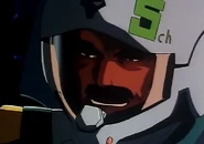 Dennis Lone in a drunken state seated on the cockpit of the SNN Valkyrie.