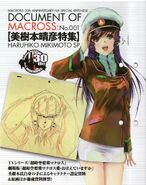 Minmay on the cover of the Document of Macross appendix for the Macross 30th Anniversary Project.