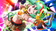 Art plate of Ranka in her construction uniform.