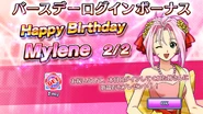 Mylene's birthday reminder plate for Uta Macross Sma-Pho De-Culture.