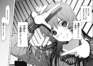 Minmay being cute in the modern day manga adaptation, drawn by Haruhiko Mikimoto.