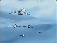 Several VF-1A led by VF-1S