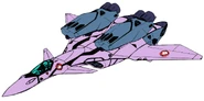 Fighter mode, front view (Pink Pecker Squadron)
