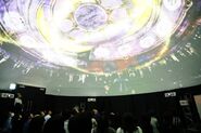 Actual screening in the dome theater.