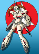 Mecha Musame (female, moe anthropomorphism) of the YF-19.