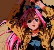 DakedoLounge.jpg (126 KB) Mylene relaxing under a tree, art drawn by Haruhiko Mikimoto.