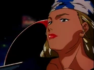 A disillusioned Alice hitching a ride on Mylene's car.