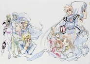 The line art of the cel art by Mikimoto. Its original dimensions are 1 mm × 530 mm × 415 mm.