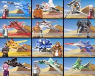 Full Vanquish roster for Macross The Ride.