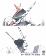 Early head design (Macross Variable Fighter Designers Note)