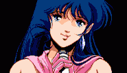A winking Lynn Minmay from one of the old Macross video games.