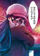 Minmay witnessing some fireworks in the Macross The First manga.