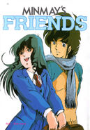 The title illustration for Minmay's Friends, with Hikaru Ichijyo.