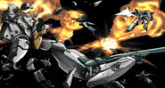 Prologue sequence featuring the emmigration mission's encounter with hostile enemies.