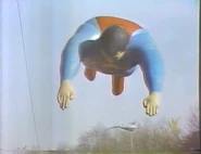 Superman during his appearance in the 1982 CBS telecast. (Screenshot: CBS)