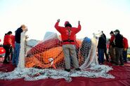 Inflation crews prepare the Astronaut Snoopy balloon for Balloonfest 2019.