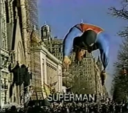 The Superman Balloon's Appearance on the 1986 CBS Broadcast (Credit: CBS)