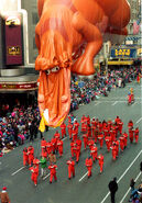 Rex's head was punctured by a streetlight in the 1993 Parade.