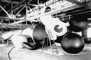 The original Mickey balloon being constructed.