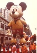 Underdog getting ready for the rainy 1975 parade, but he would get into some trouble.