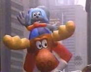 Rocky and Bullwinkle during their appearance in the 1999 NBC telecast. (Screenshot: NBC)