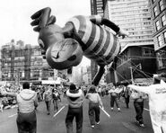 Bullwinkle's nose list helium during the 1982 parade and was removed.