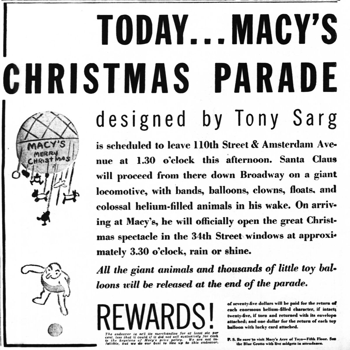 The 9th Annual Macy's Christmas Parade (1932) Macy's Thanksgiving Day