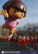 Dora the Explorer balloon at the start of the 2008 Parade