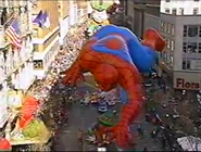 Spider-Man during his appearance in the 1993 NBC telecast. (Screenshot: NBC)