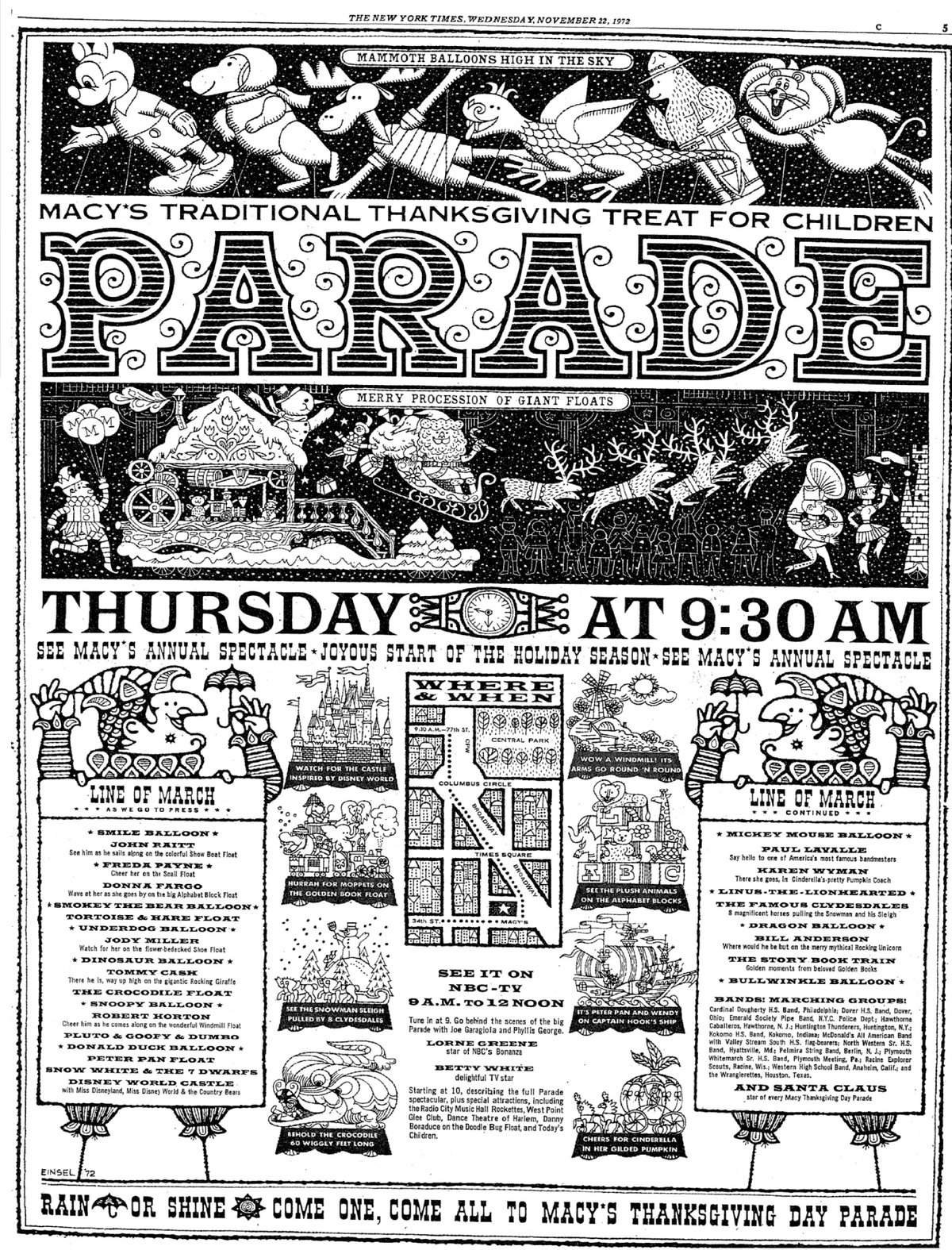 The 46th Annual Macy's Thanksgiving Day Parade (1972) Macy's