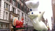 The Pillsbury Doughboy during the 2019 parade NBC telecast. (Screenshot: NBC)