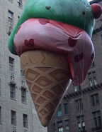 The left side of the Ice Cream Cone was punctured in 2011.