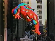 Spider-Man, now known as the official superhero balloon, during his appearance in the 1988 NBC telecast.