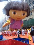 Dora the Explorer balloon at the end of the 2006 Parade