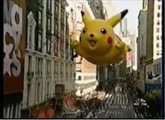 Pikachu making its debut in the 2001 NBC telecast