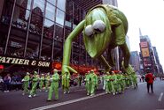 Kermit's head was ripped by a tree in the 1991 Parade.