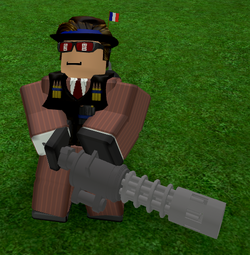 Minigun Mad City Roblox Wiki Fandom - roblox mad city grenade launcher