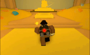 A player interacting with the Ark of the Cluck