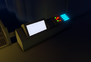 Control panel for the teleporter