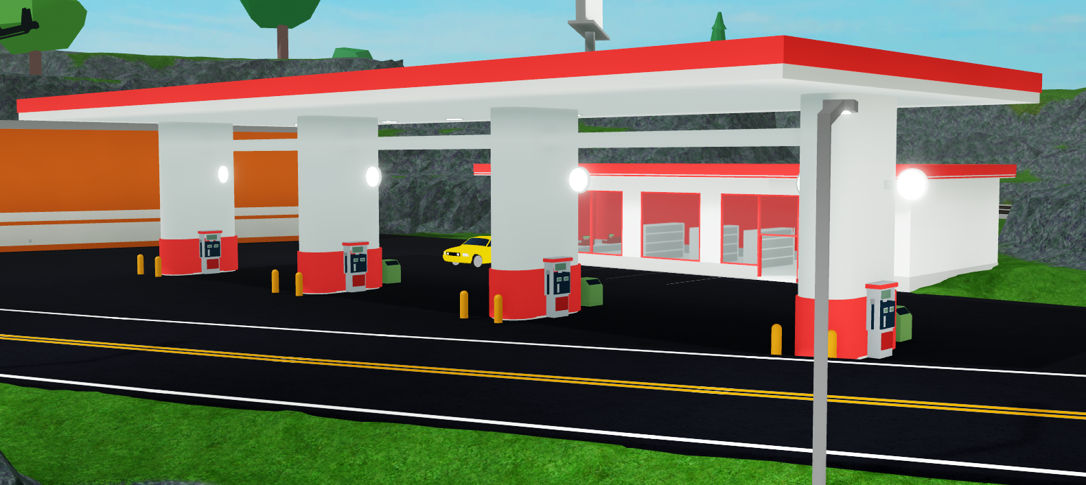 Outskirts Gas Station Mad City Roblox Wiki Fandom - why roblox removed gas
